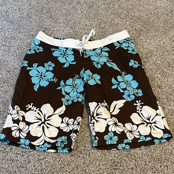 Vintage Women’s Speedo Board Shorts w/coordinating Reversible Halter, EUC - Picture 1 of 9